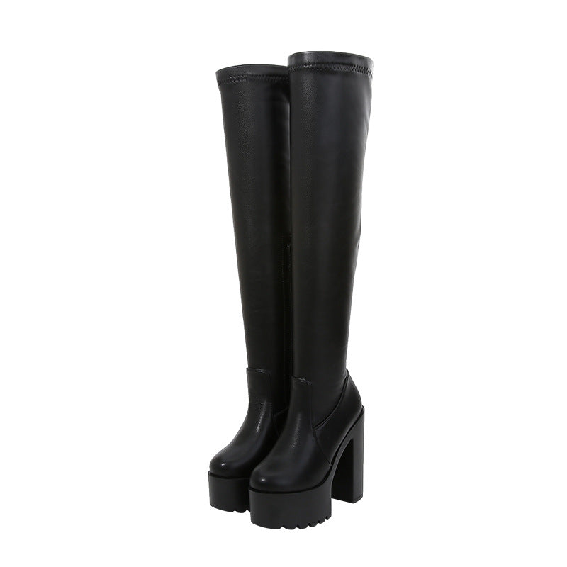 Fashion Women's Thick Heel High Heel Over The Knee Boots