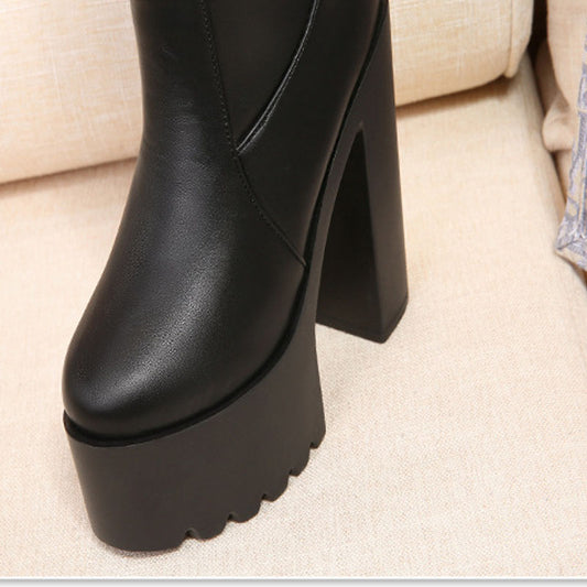 Fashion Women's Thick Heel High Heel Over The Knee Boots