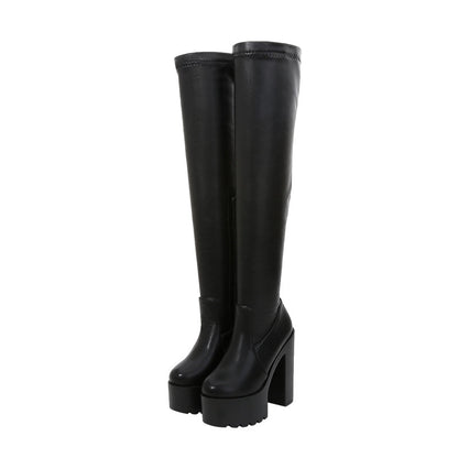 Fashion Women's Thick Heel High Heel Over The Knee Boots