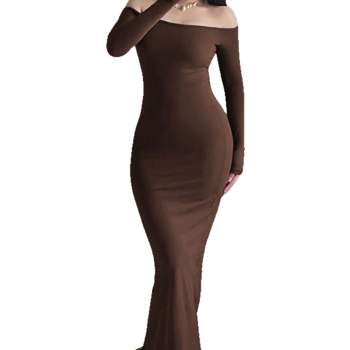 Sexy Strapless Sleeveless Figure-hugging Off-shoulder Dress