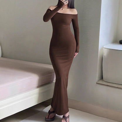Sexy Strapless Sleeveless Figure-hugging Off-shoulder Dress