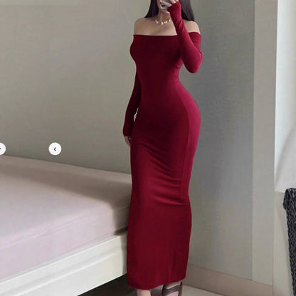 Sexy Strapless Sleeveless Figure-hugging Off-shoulder Dress