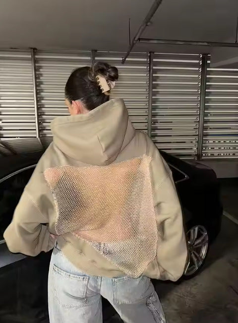 Women's Hooded Sportswear Casual Long Sleeved Shirt