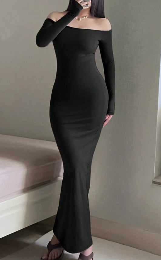 Sexy Strapless Sleeveless Figure-hugging Off-shoulder Dress