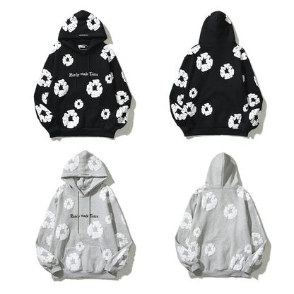 Pure Cotton Coat Three-dimensional Foam Kapok Printed Hoodie Sweater
