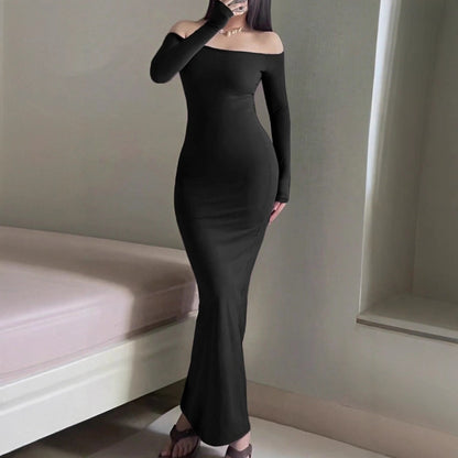 Sexy Strapless Sleeveless Figure-hugging Off-shoulder Dress