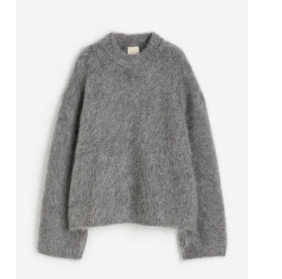 Loose Casual Striped Long Sleeve Contrast Color Round Neck